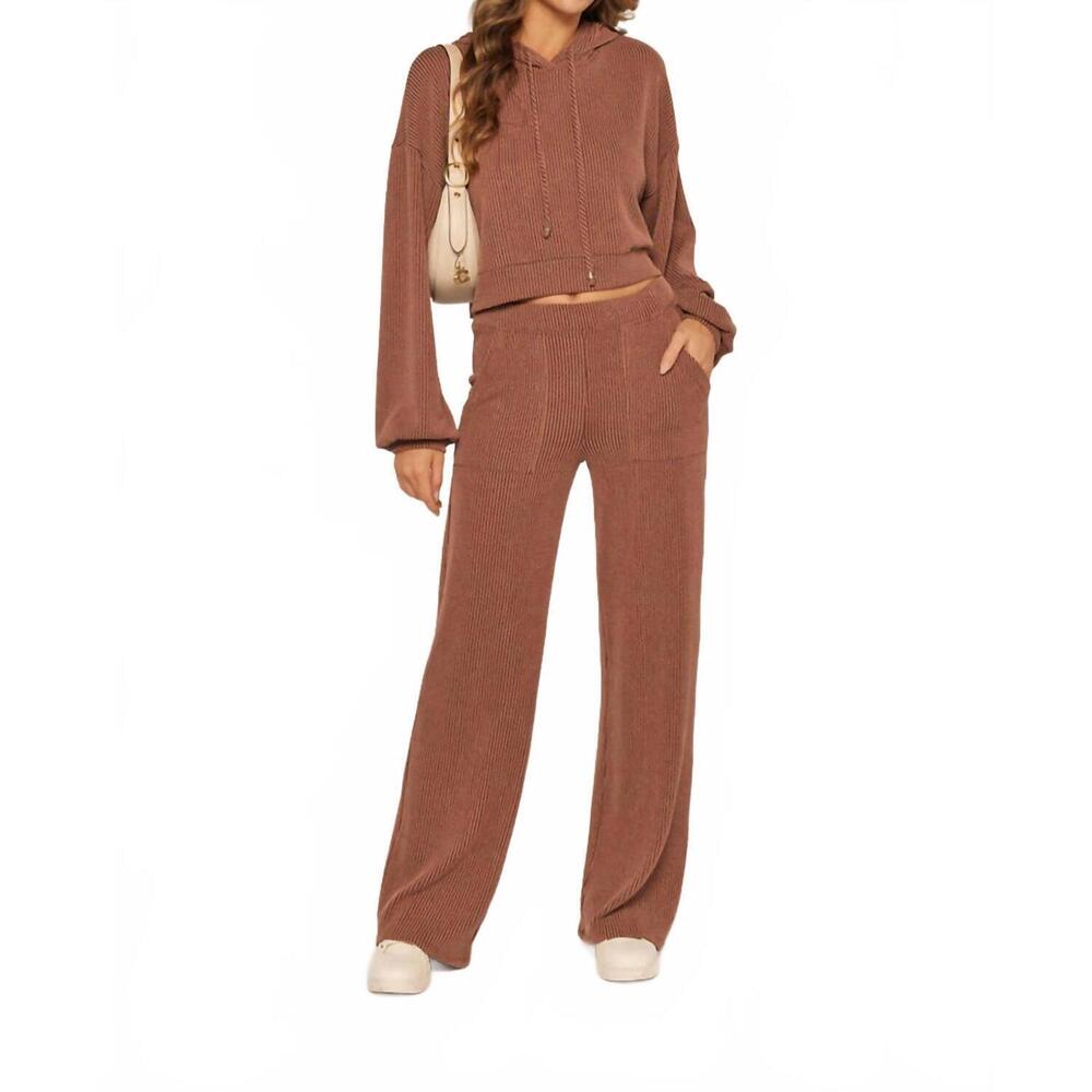 NEW KYLIE PAIGE kaia pant in chocolate